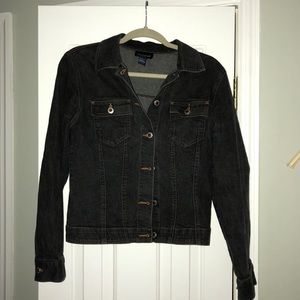 Dark Gray / Black Wash Denim Jacket